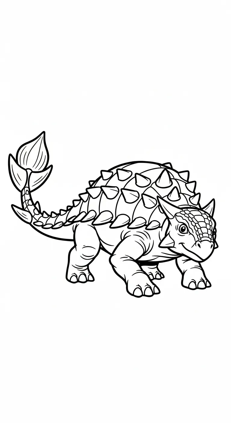 coloriage Ankylosaurus à imprimer gratuitement