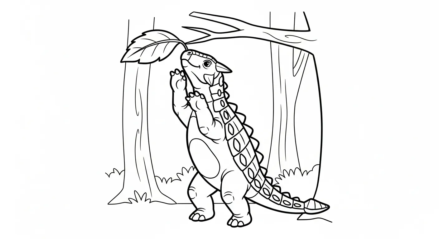 coloriage Ankylosaurus et dessin a imprimer 1