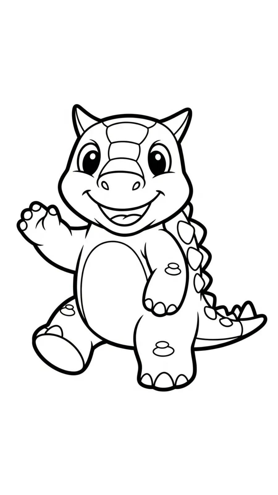 image pour coloriage Ankylosaurus enfant