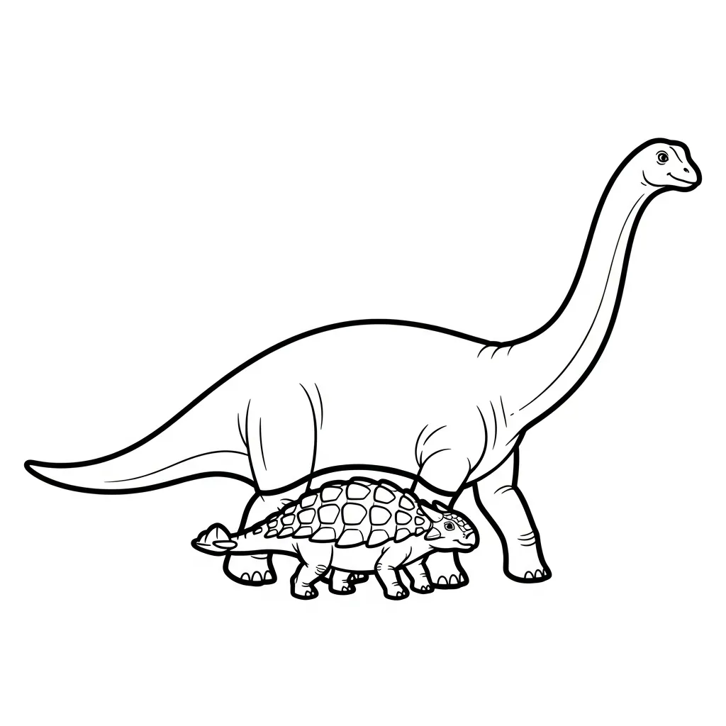 coloriage Ankylosaurus et apprentissage 2