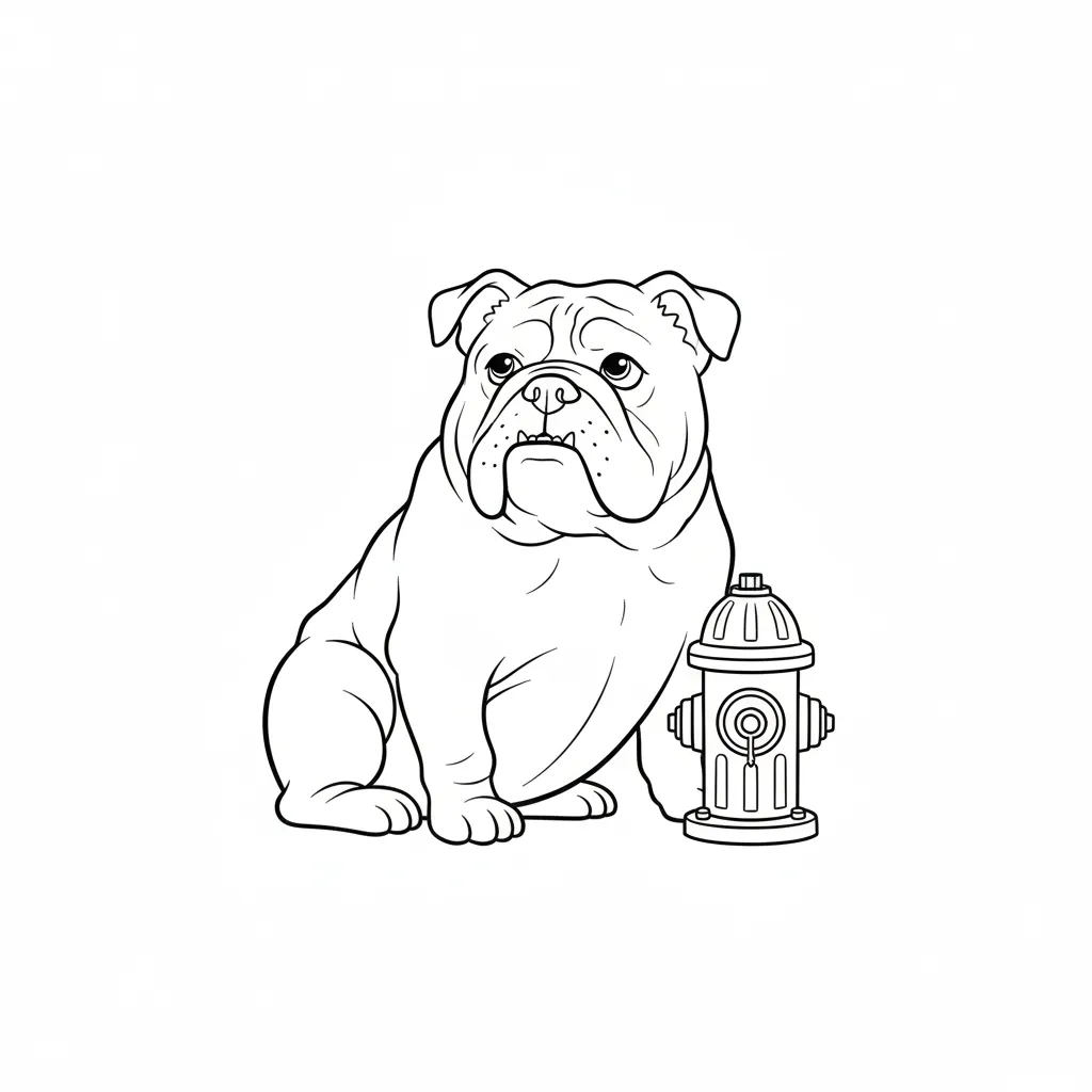 coloriage Bouledogue à imprimer pdf gratuit