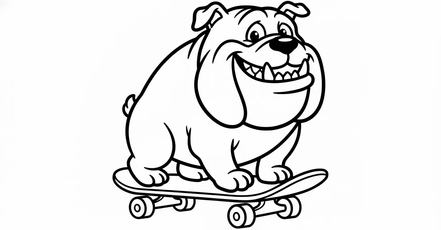 coloriage Bouledogue à imprimer pdf gratuit 1