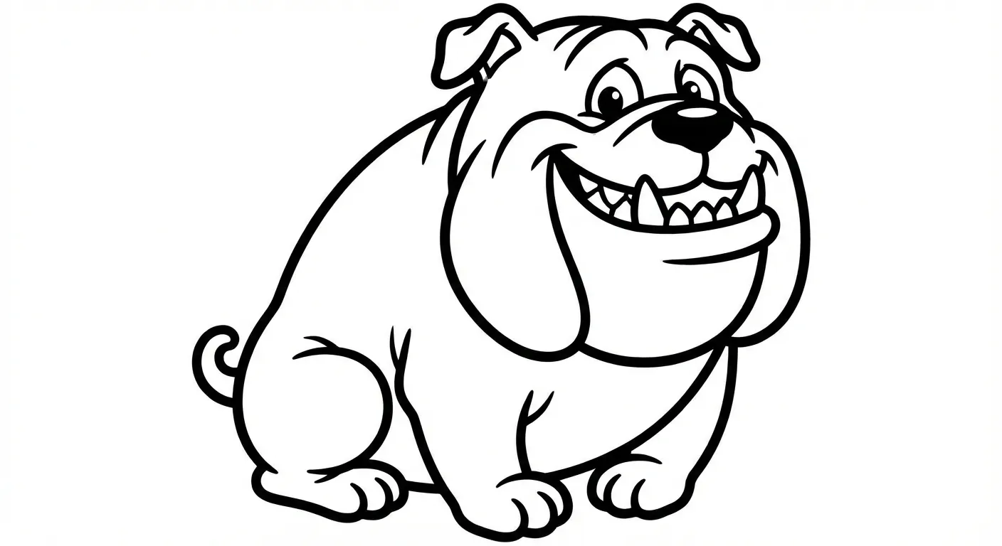 coloriage Bouledogue à imprimer pdf gratuit 3