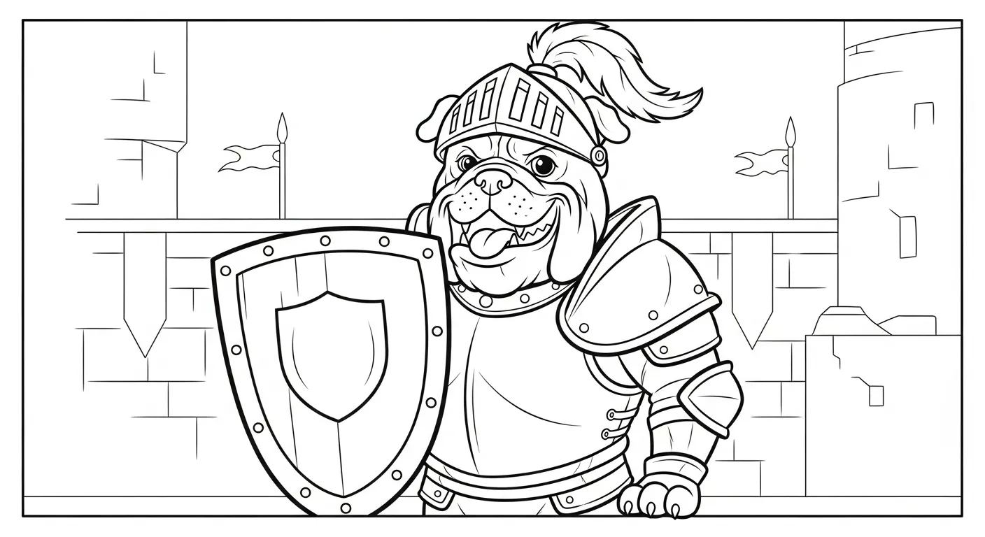 coloriage Bouledogue à imprimer pour enfants