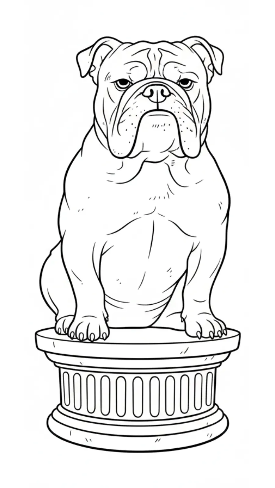 coloriage Bouledogue de pour enfants