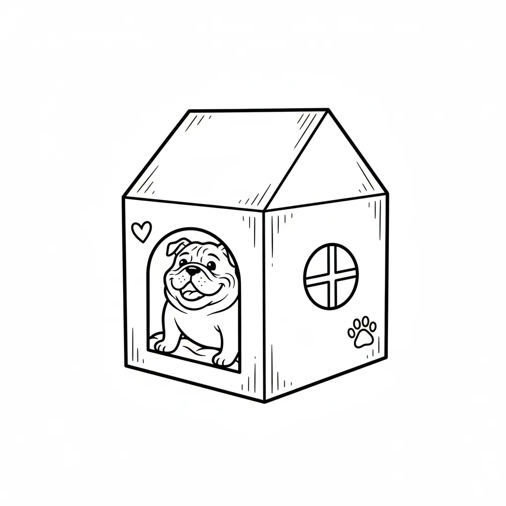 coloriage Bouledogue et dessin a imprimer