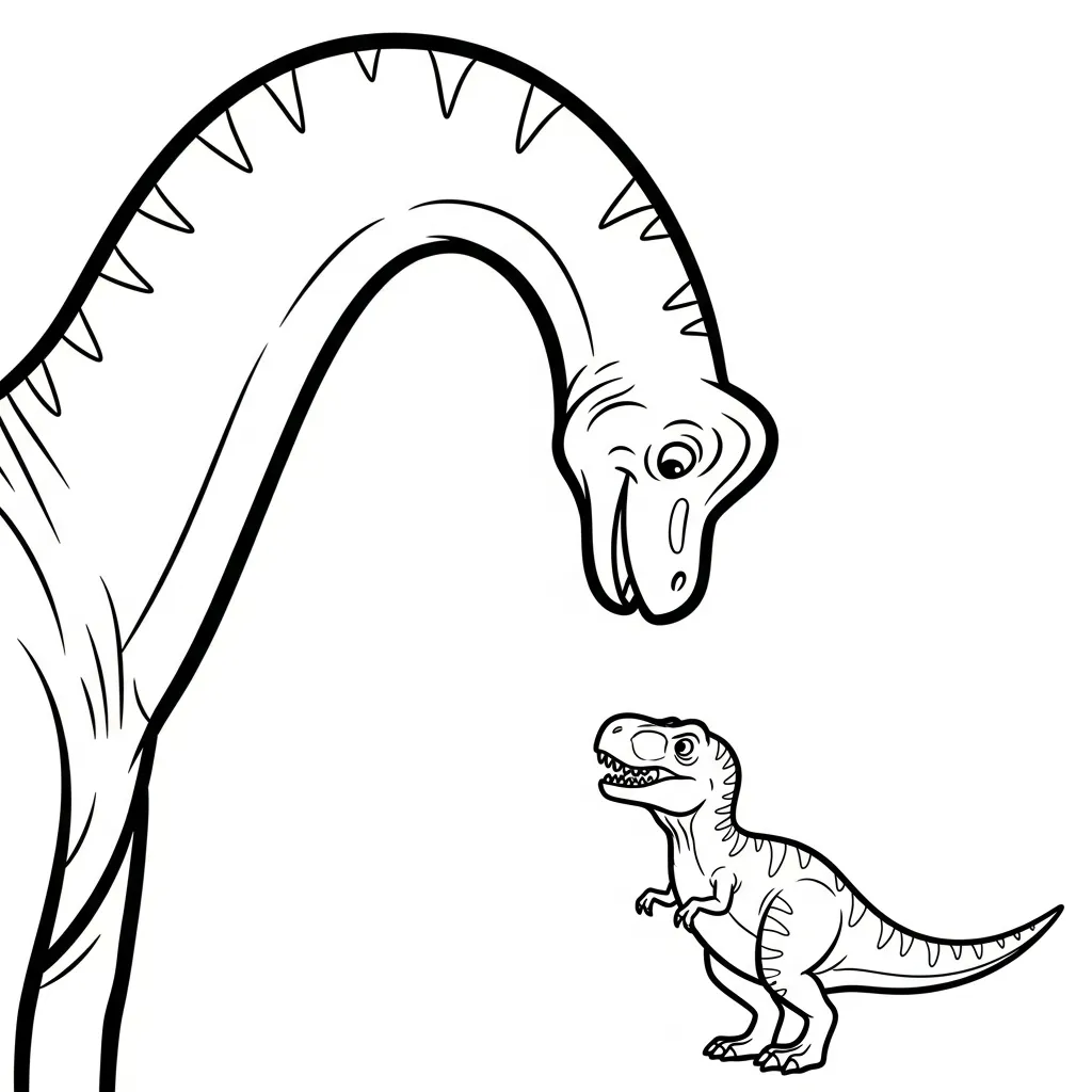 coloriage Brachiosaurus pour enfant de 8 ans