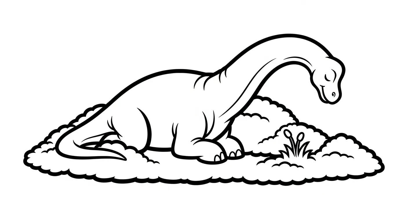 coloriage Brachiosaurus pour enfant de 4 ans