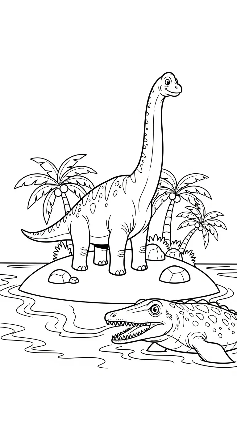 coloriage Brachiosaurus à imprimer gratuit