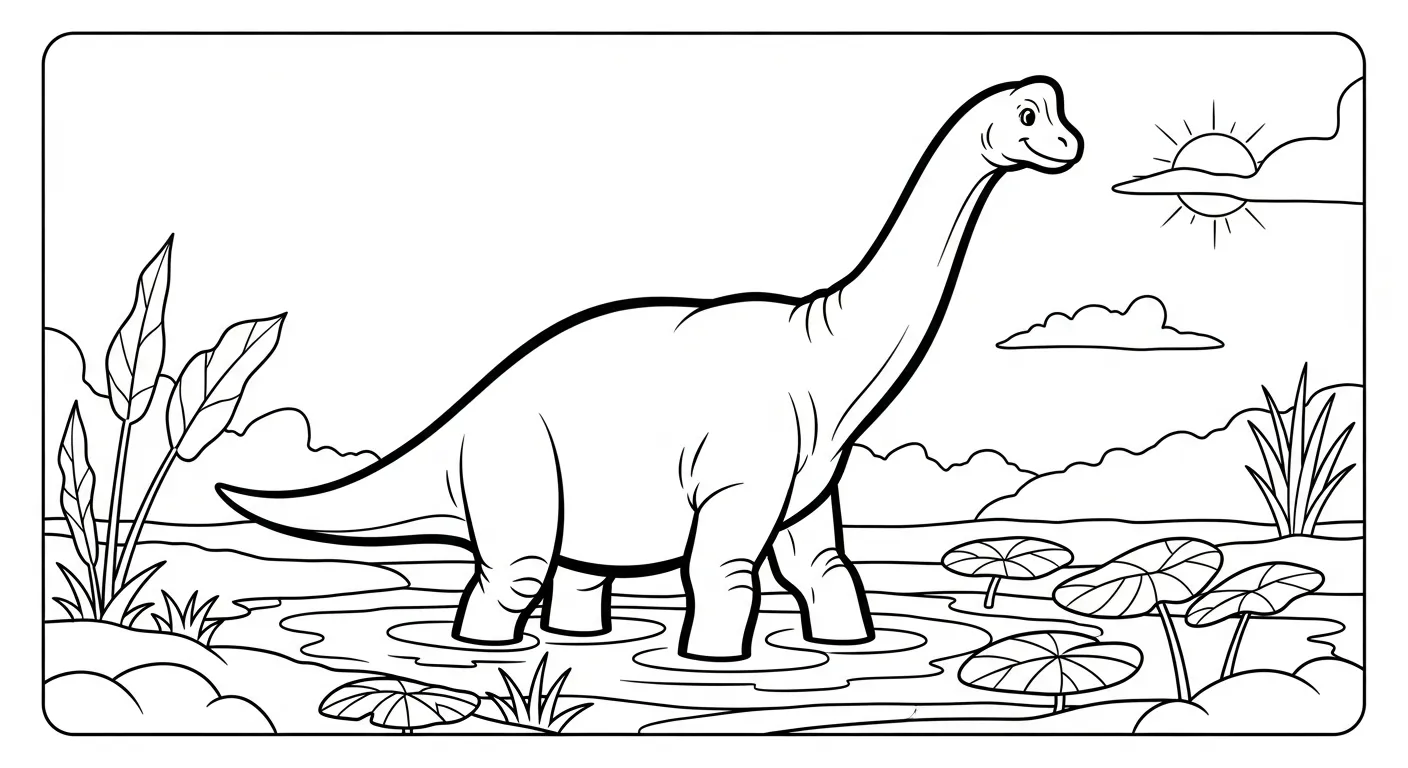 coloriage Brachiosaurus pour enfants