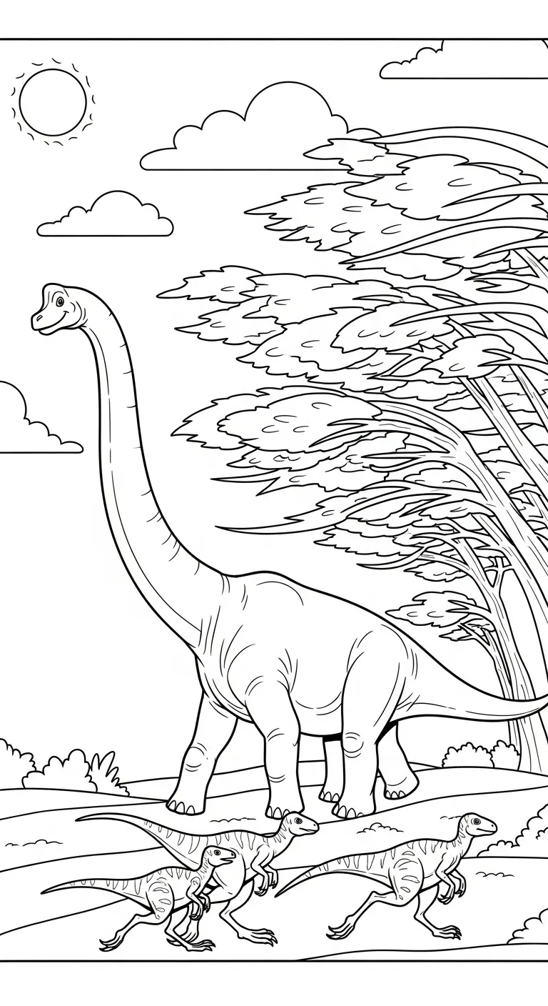 coloriage Brachiosaurus pour enfant gratuit