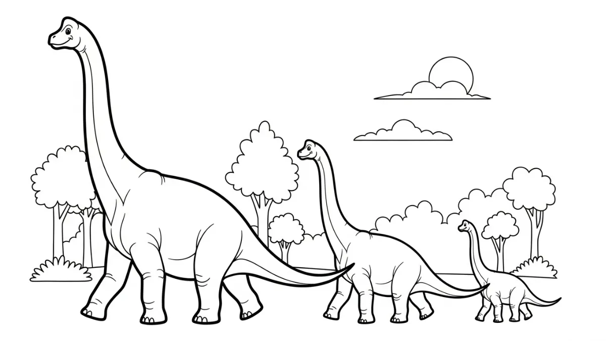 coloriage Brachiosaurus a colorier en ligne