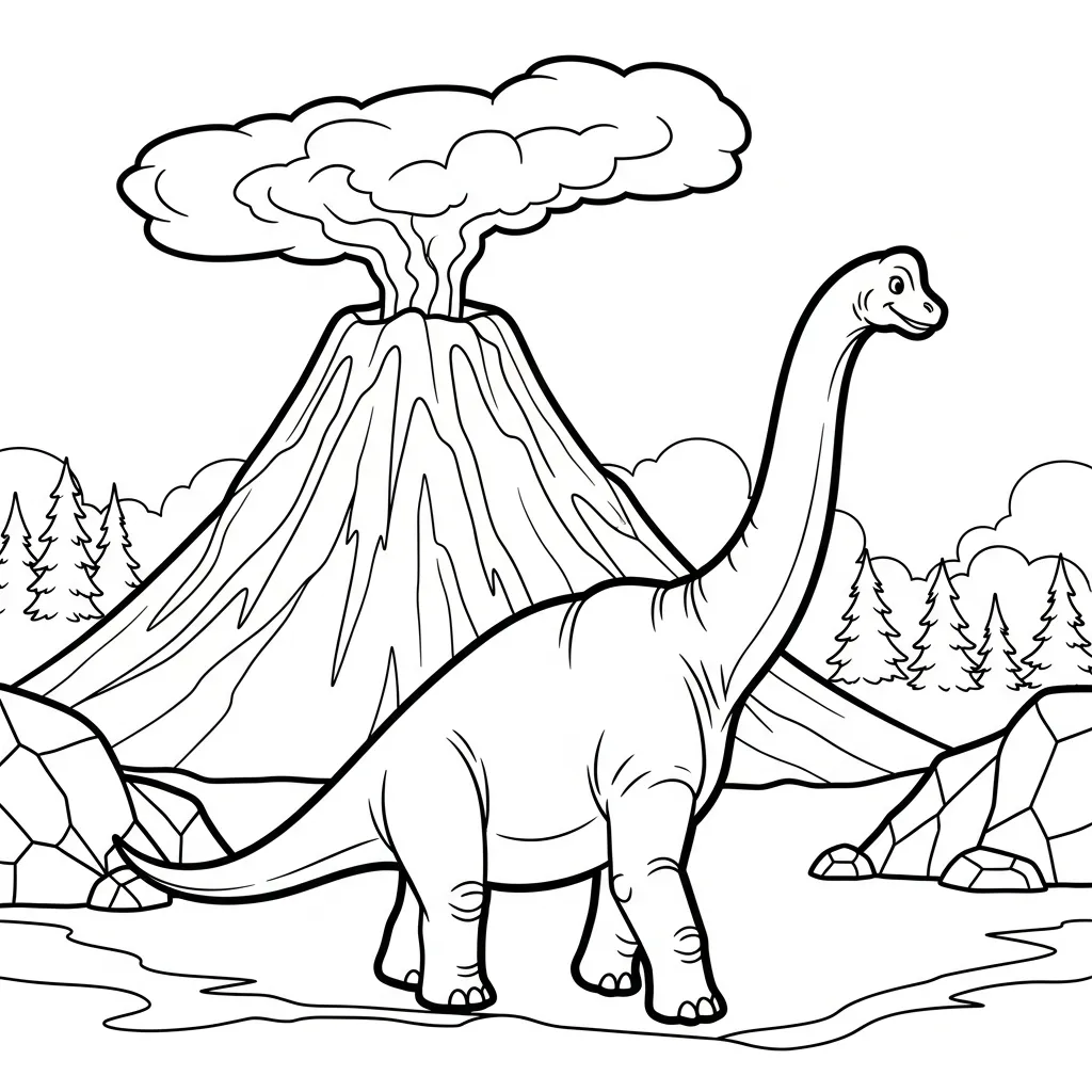 coloriage Brachiosaurus de pour enfants