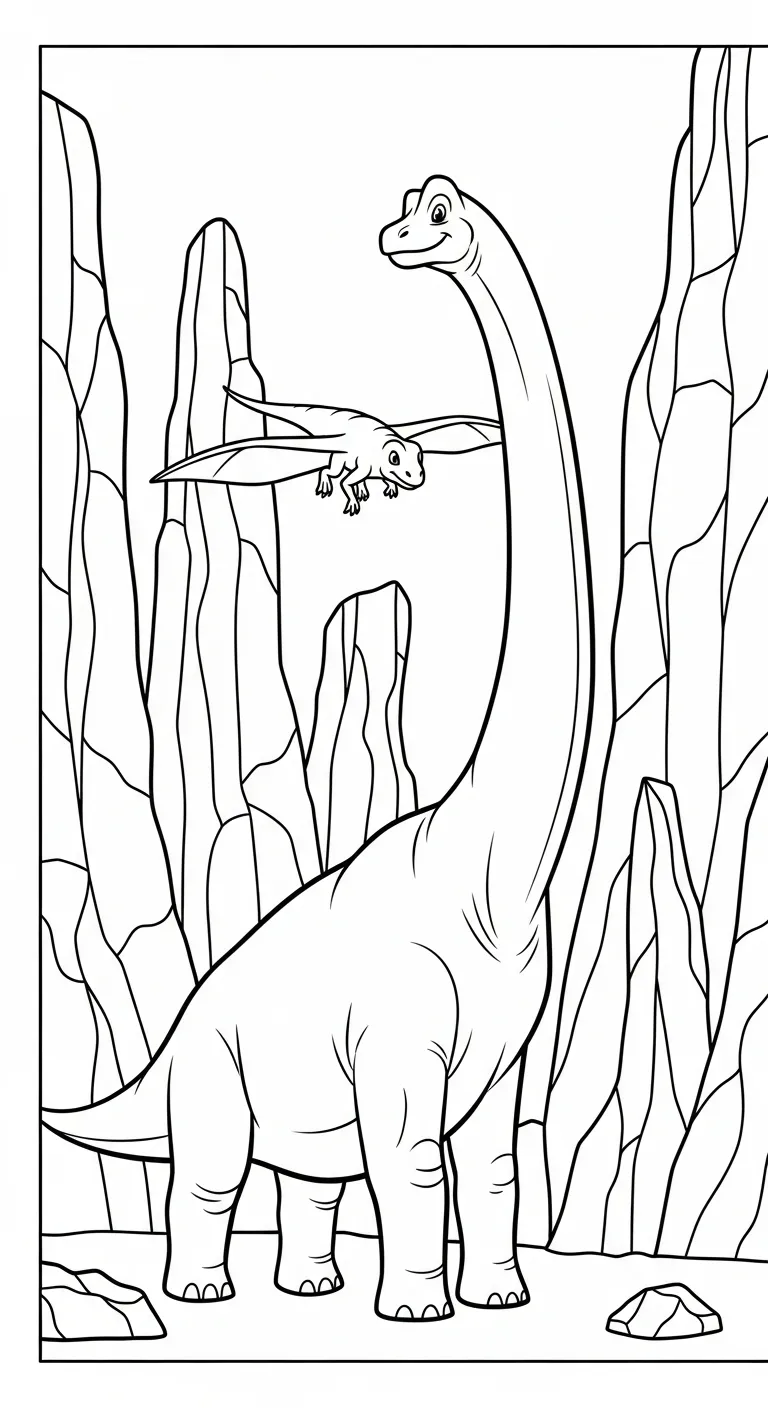 coloriage Brachiosaurus et decoupage a imprimer gratuit