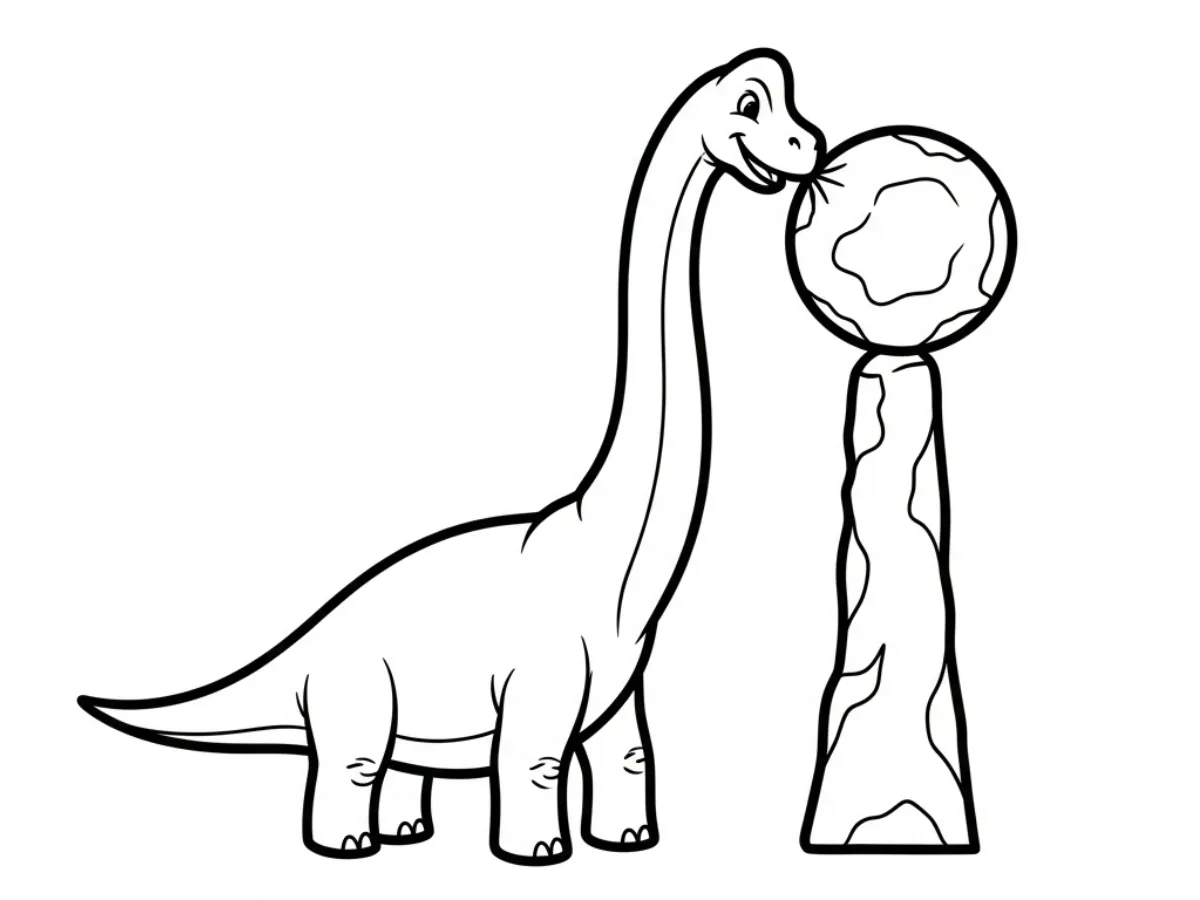 coloriage Brachiosaurus à imprimer pour enfant de 7 ans