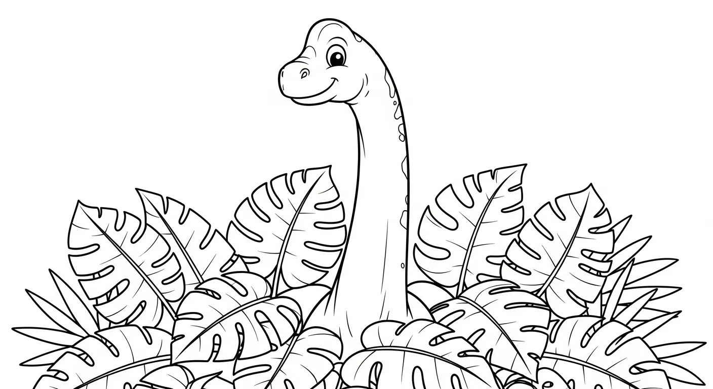 coloriage Brachiosaurus à imprimer pour enfant de 7 ans 2