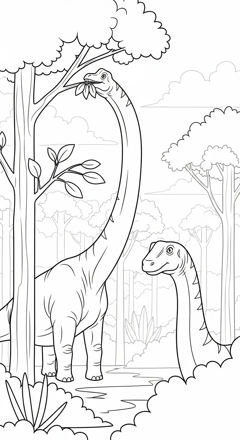 coloriage Brachiosaurus à imprimer gratuitement