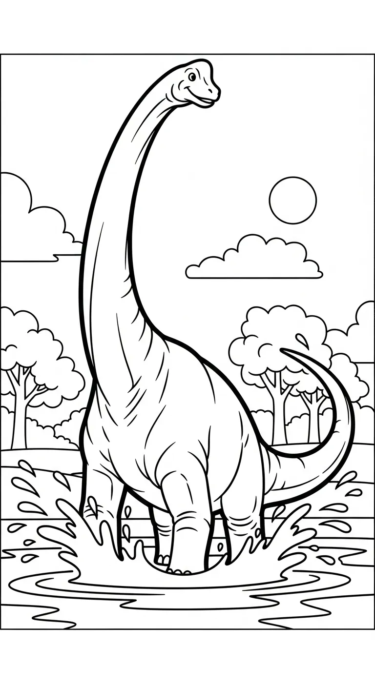 coloriage Brachiosaurus gratuit 2
