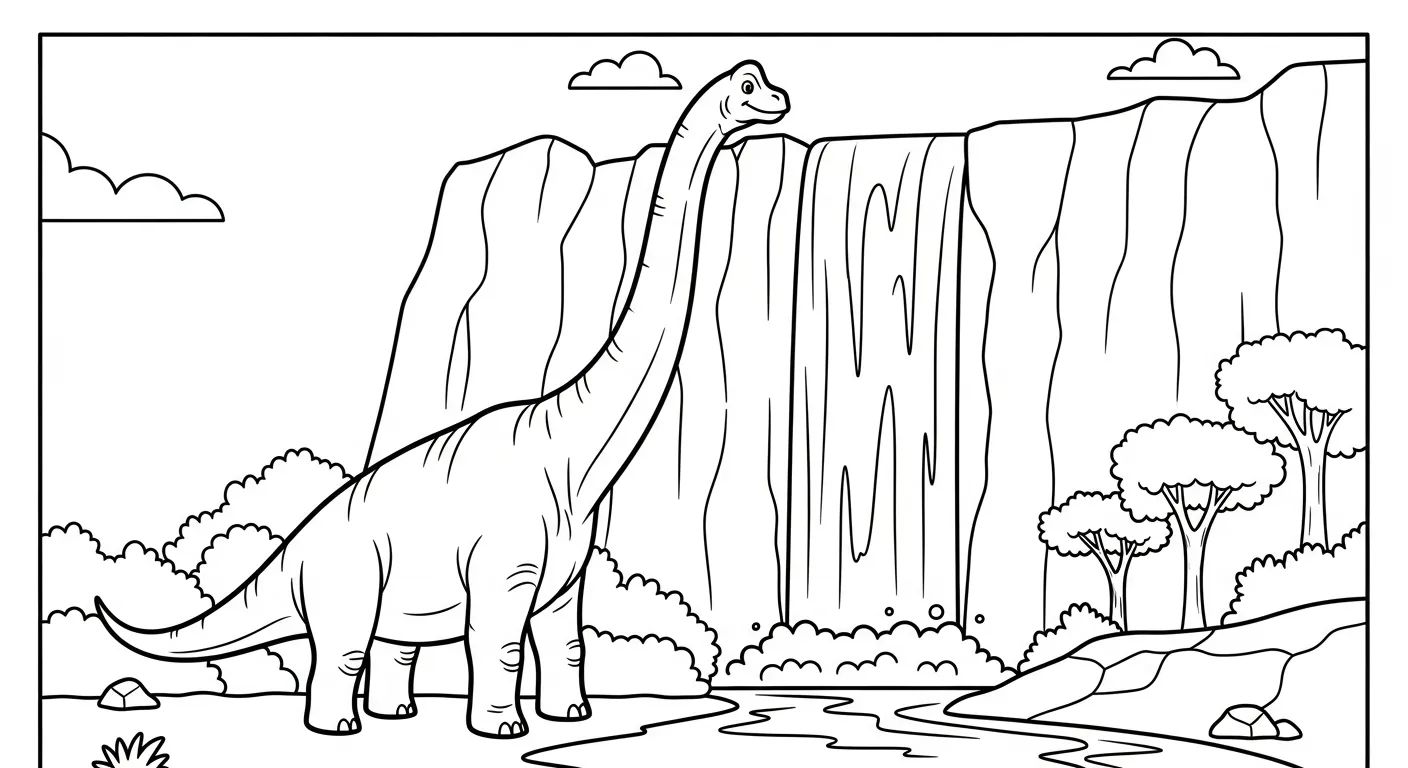 coloriage Brachiosaurus a imprimer 1