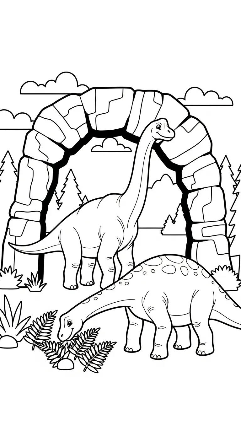 coloriage Brachiosaurus à imprimer a4