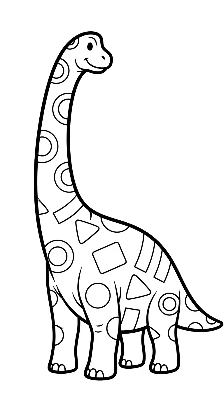 coloriage Brachiosaurus educatif pour enfant