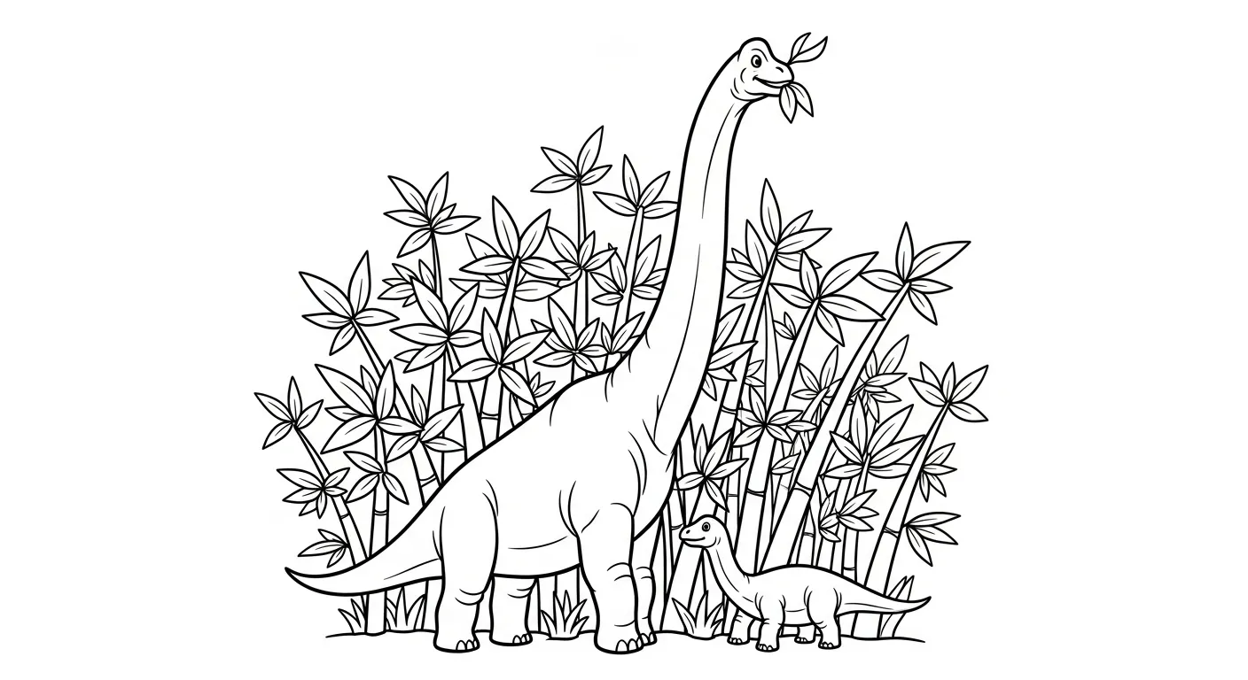 coloriage Brachiosaurus à imprimer pdf gratuit