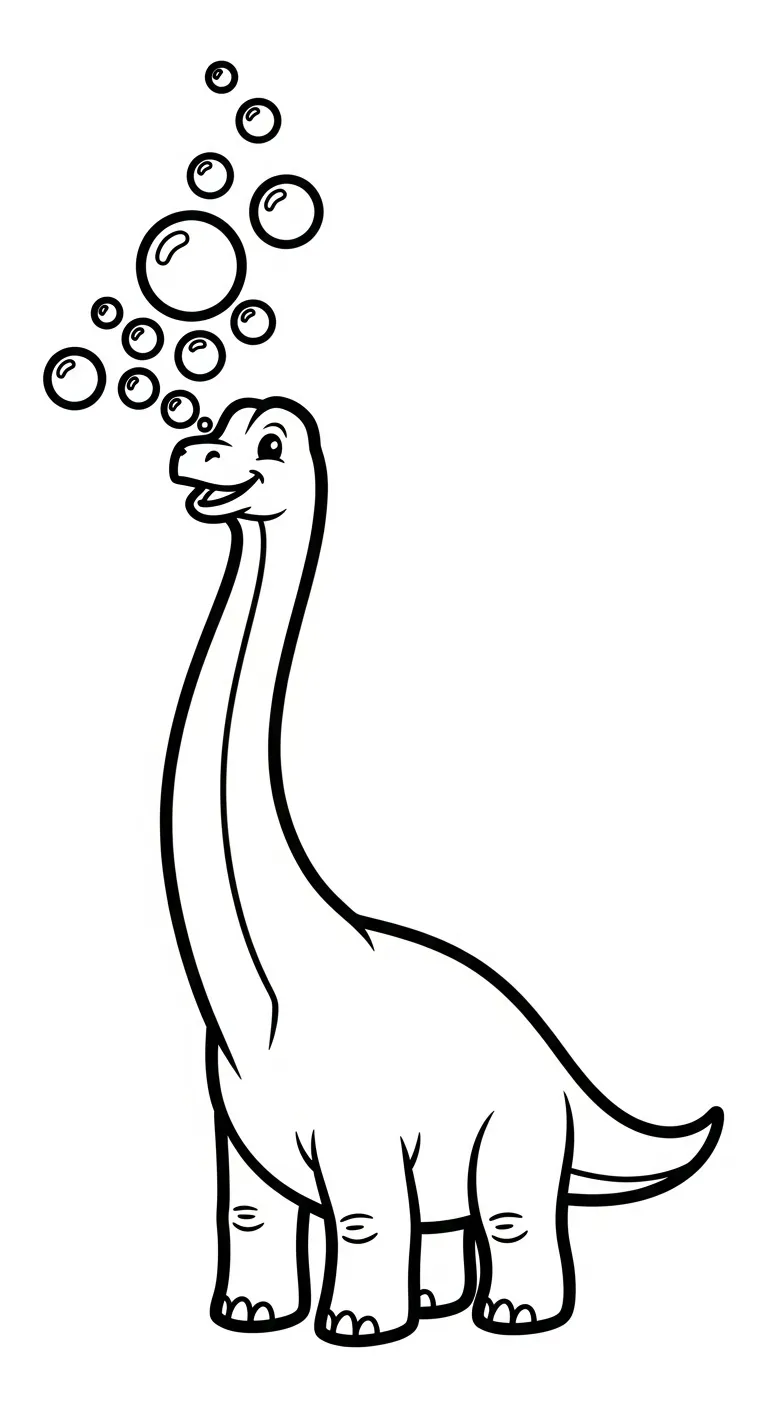 coloriage Brachiosaurus à imprimer pour enfant de 10 ans
