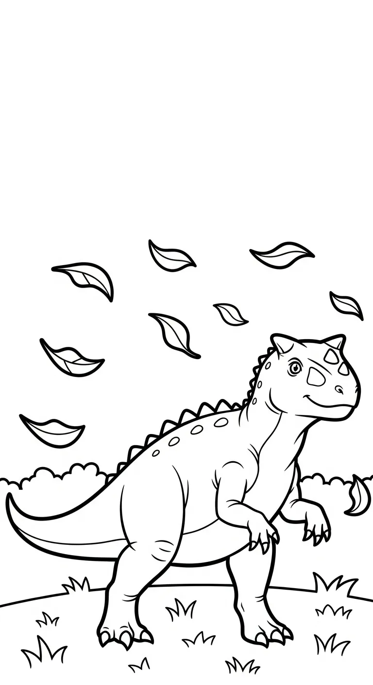 coloriage Carnotaurus pour enfants à télécharger 1
