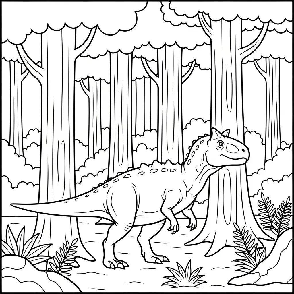 imprimer coloriage Carnotaurus pour enfant