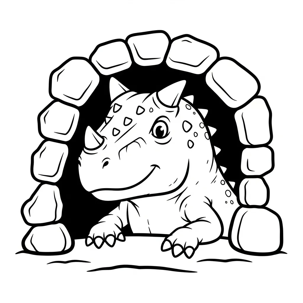 coloriage Carnotaurus educatif pour enfant