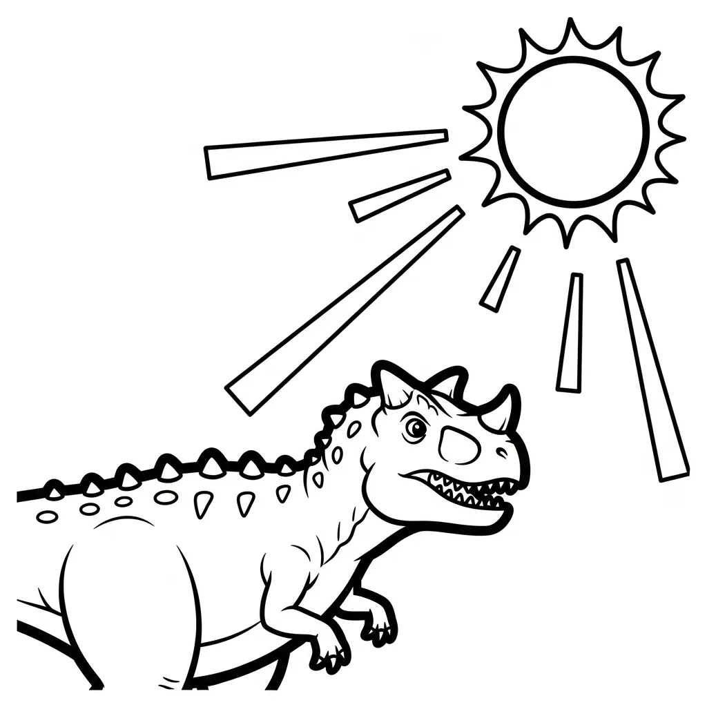 coloriage Carnotaurus pour enfant a imprimer gratuit
