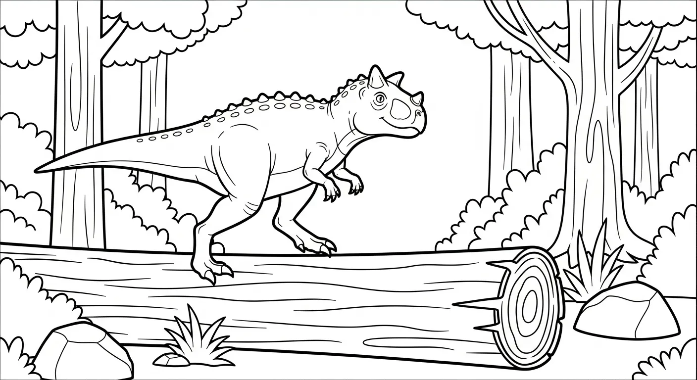 coloriage Carnotaurus de pour enfants