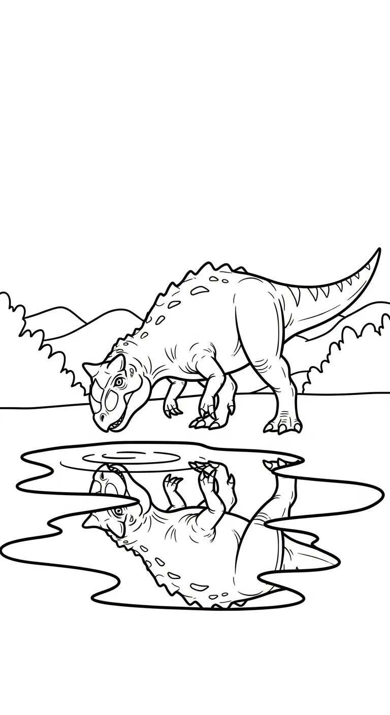 coloriage Carnotaurus pour enfants a imprimer gratuit