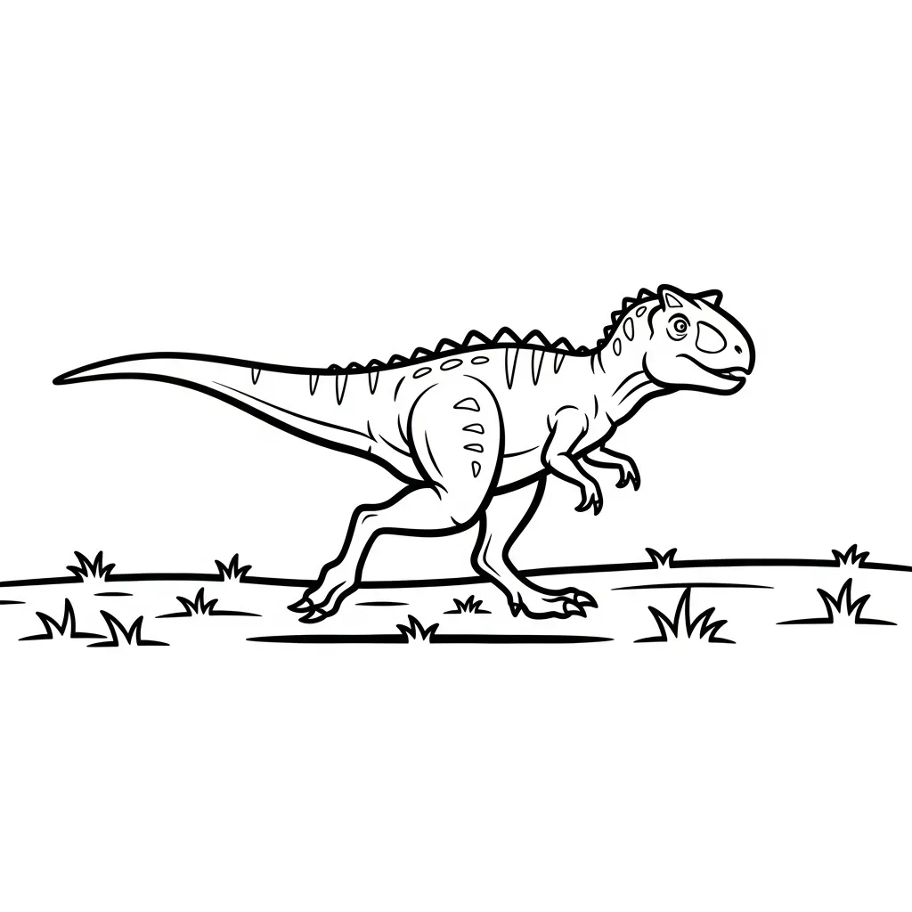 coloriage Carnotaurus pour enfant de 3 ans