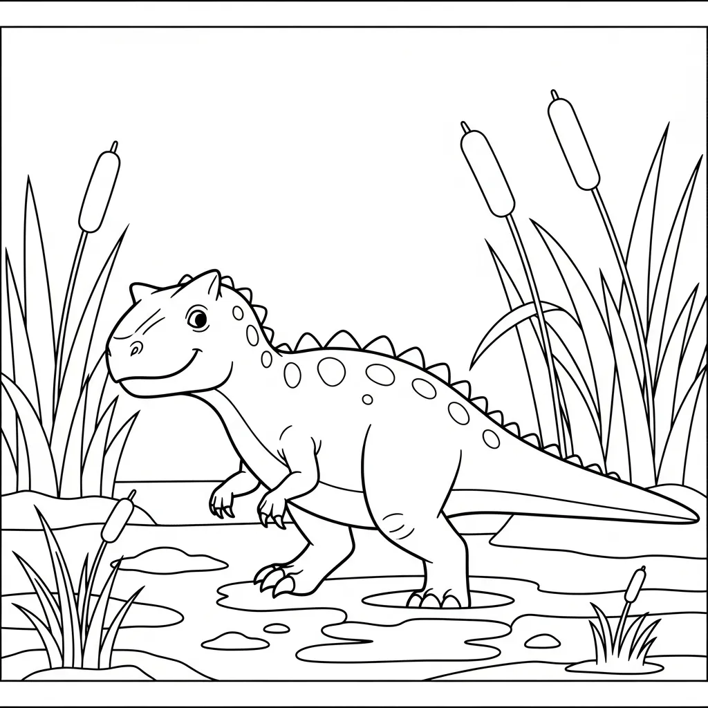 coloriage Carnotaurus pour enfants à télécharger