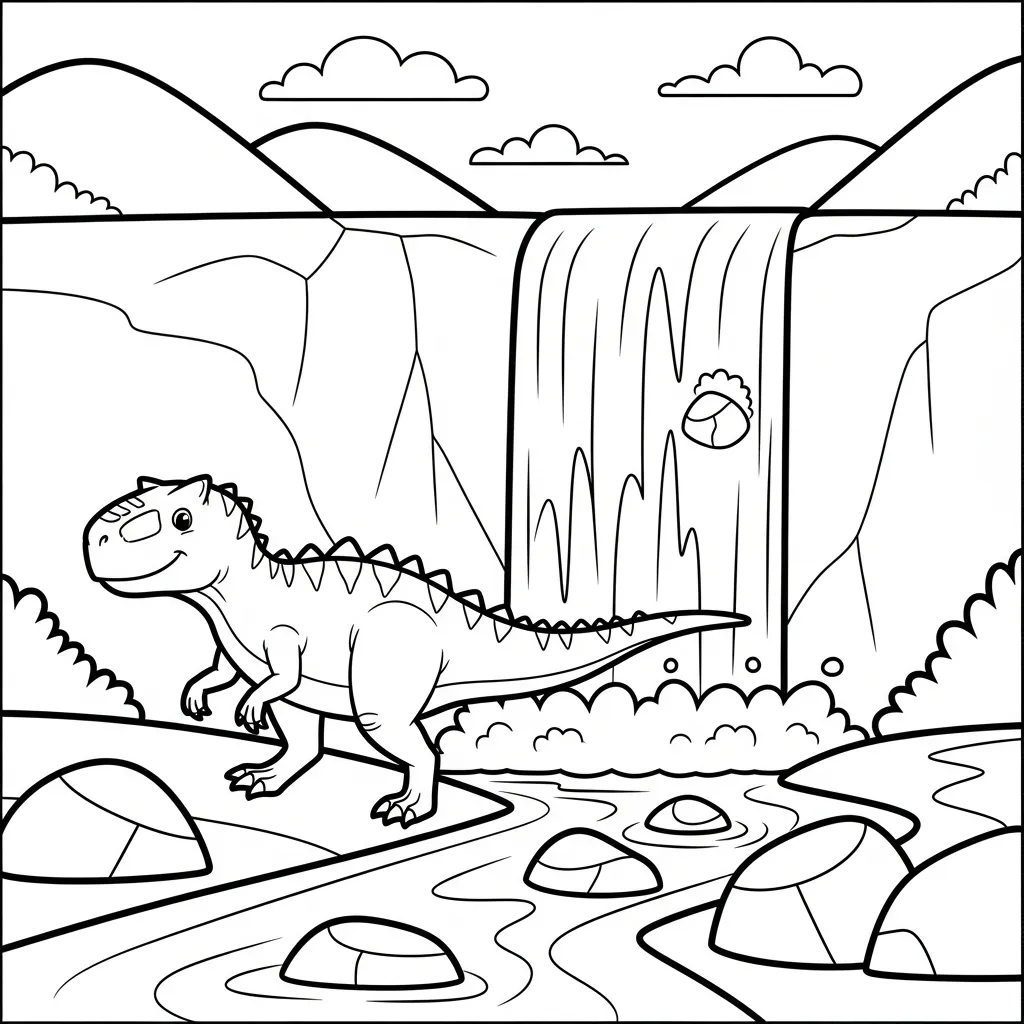 coloriage Carnotaurus pour enfants