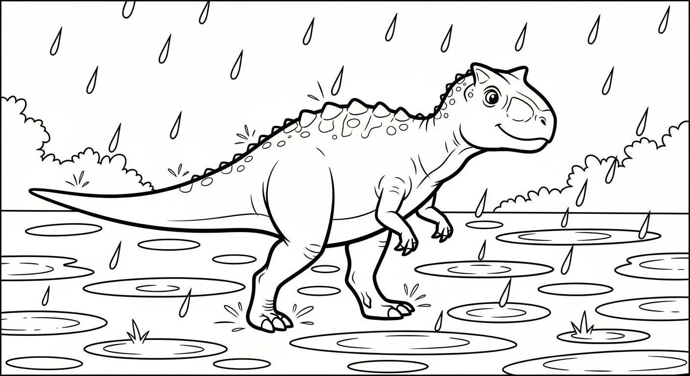 coloriage Carnotaurus pour enfant de 7 ans