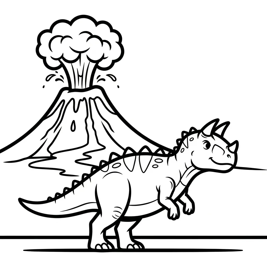 coloriage Carnotaurus pour enfants a imprimer