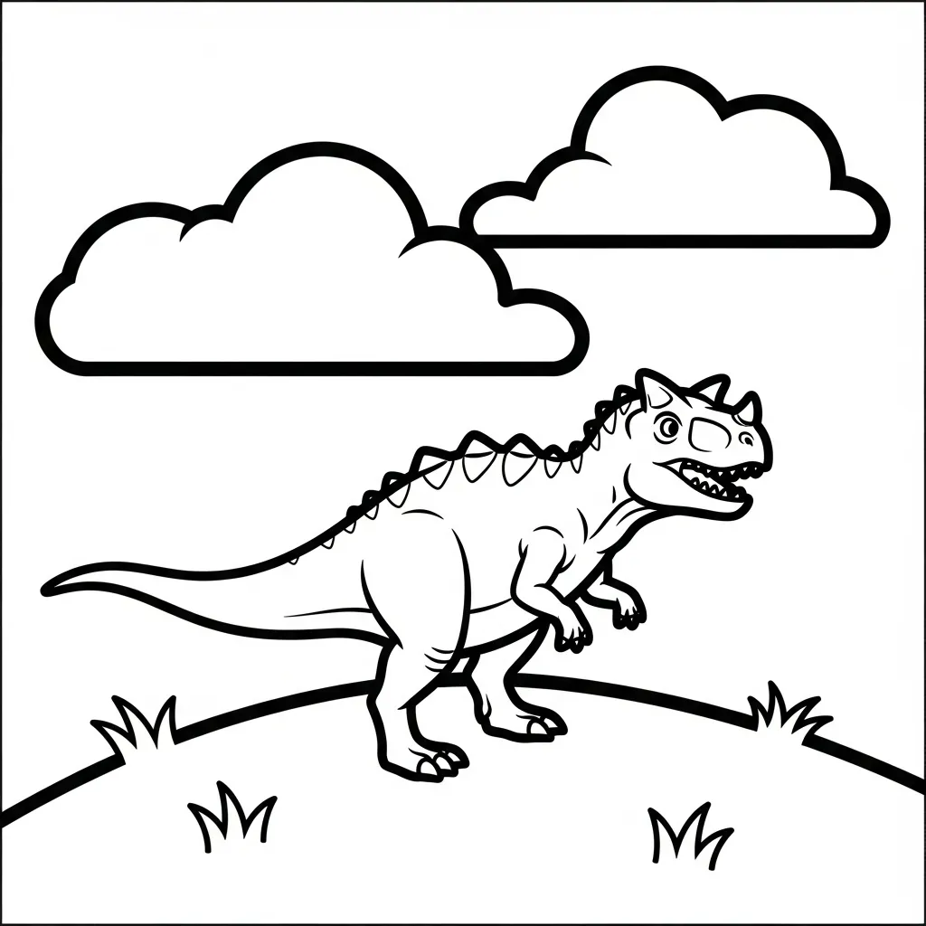 coloriage Carnotaurus gratuit pour enfants