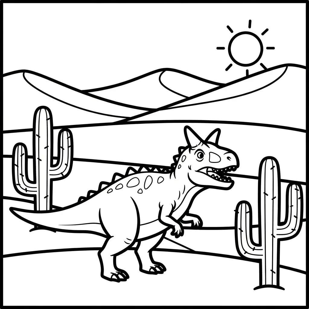 coloriage Carnotaurus pour enfant de à imprimer