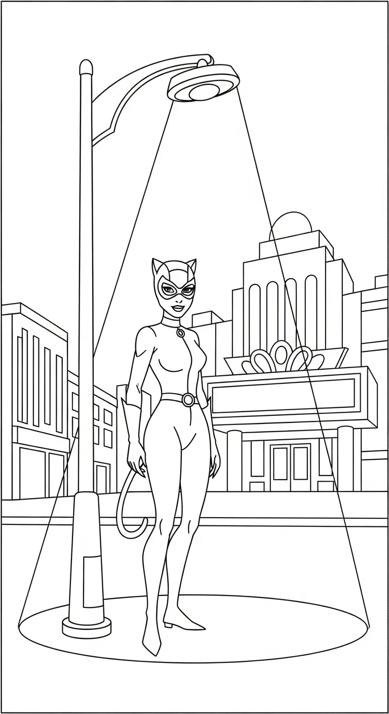 coloriage Catwoman pour enfant à imprimer 2