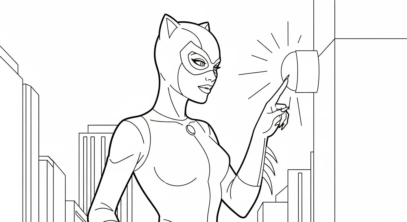 coloriage Catwoman pour enfant de à imprimer