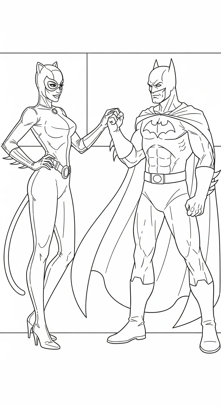 coloriage Catwoman pour enfant à imprimer 4