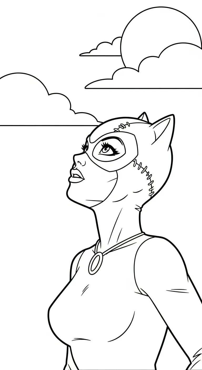 coloriage Catwoman gratuit en ligne