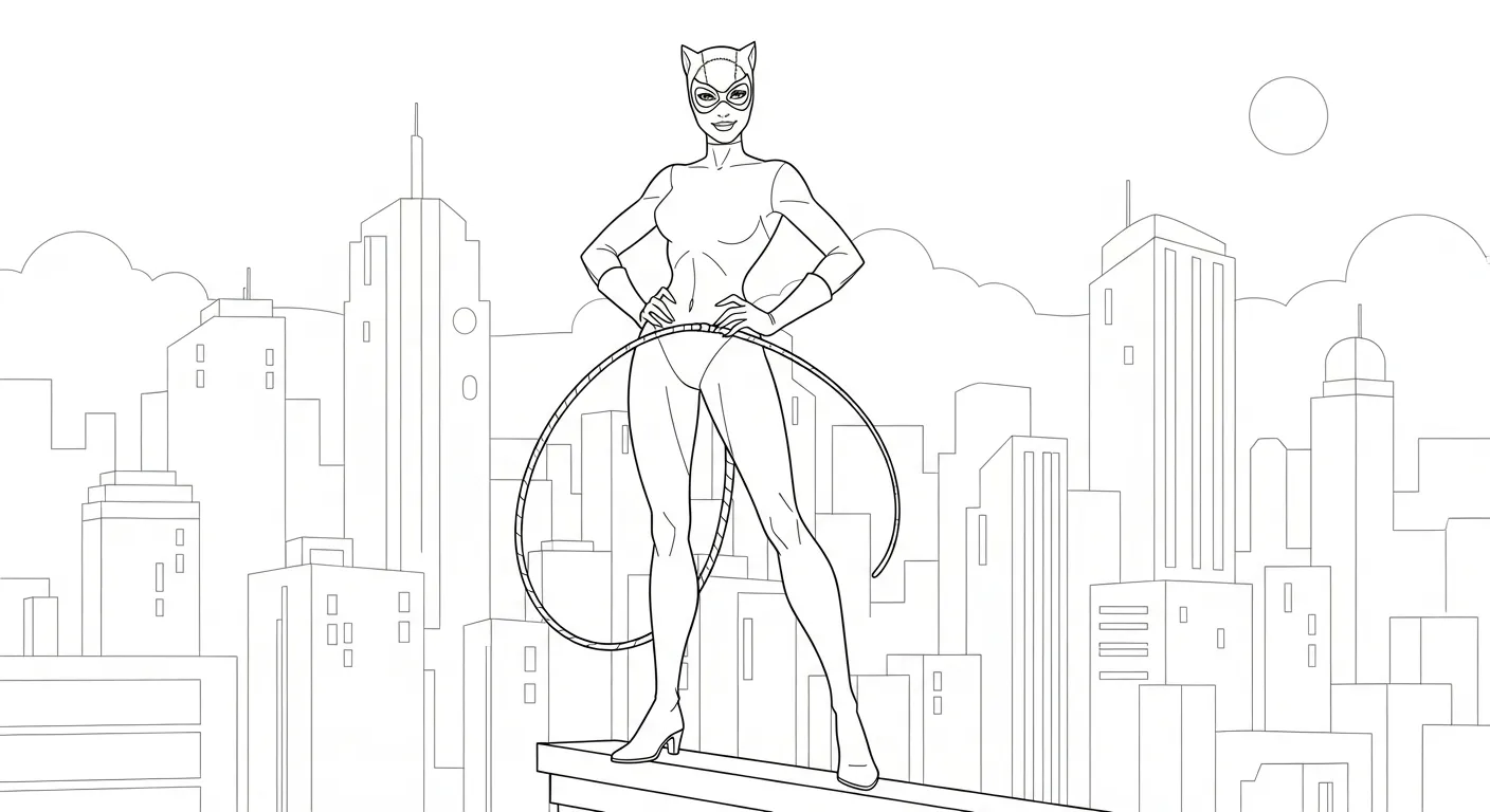 coloriage Catwoman a telecharger 1