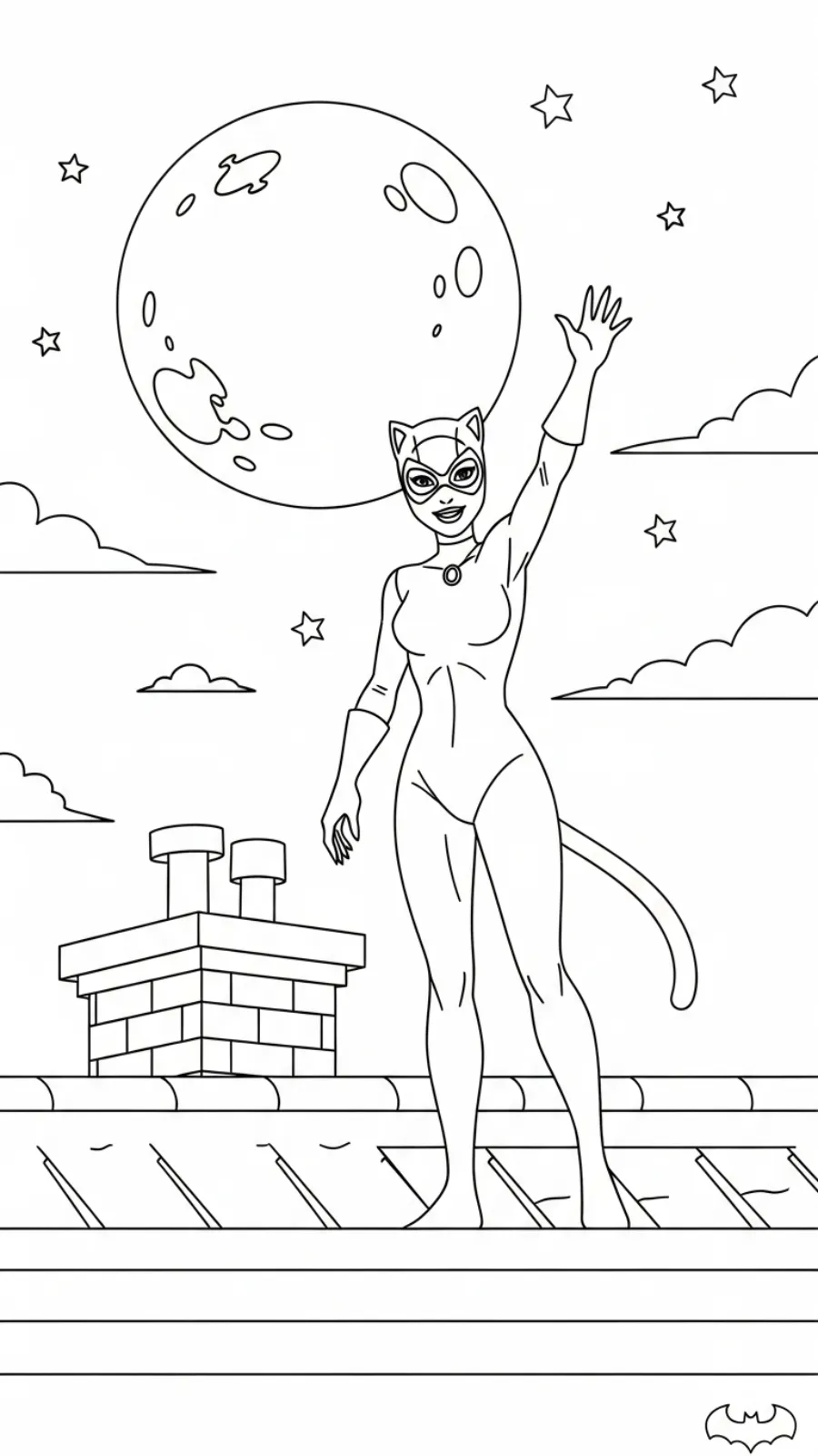 coloriage Catwoman gratuit a imprimer