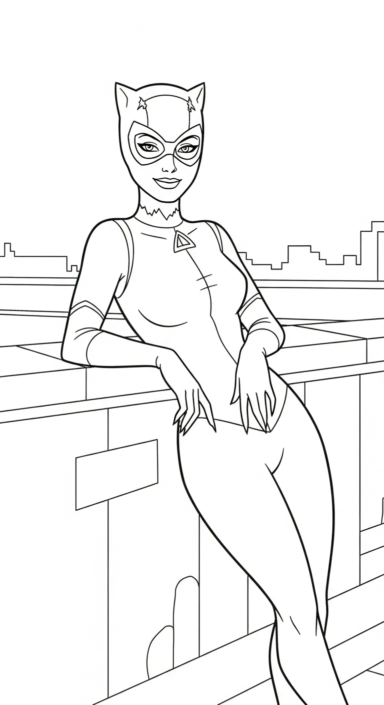 coloriage Catwoman pour enfant à imprimer
