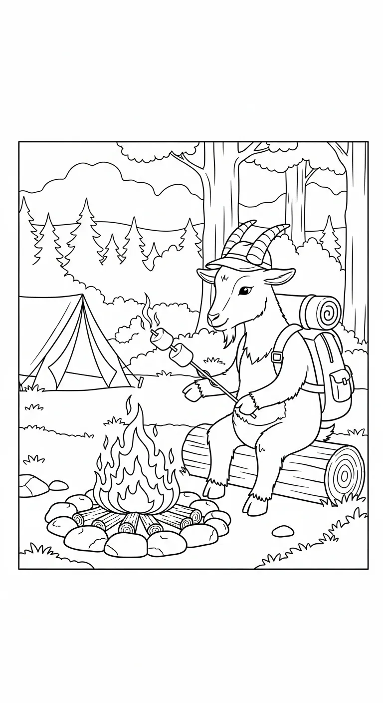 coloriage Chèvre et decoupage