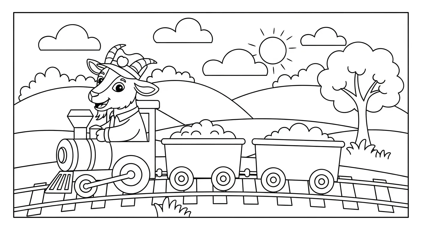 coloriage Chèvre gratuit en ligne 1