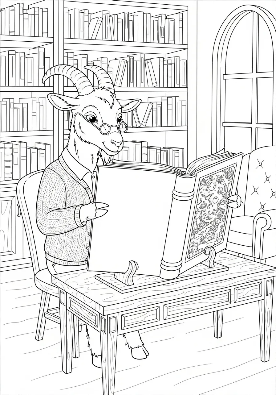 coloriage Chèvre gratuit 1